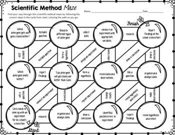 scientific method maze worksheet answer key